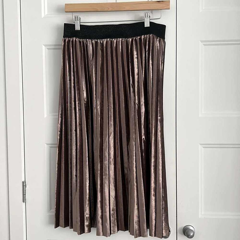 Velour pleated Skirt